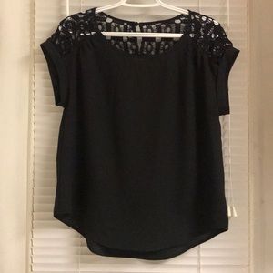Black crochet shirt